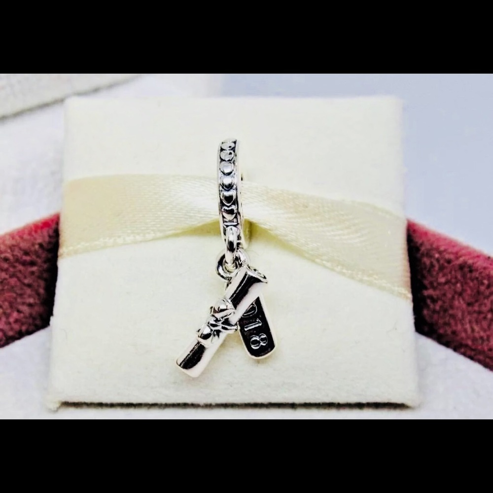 Pandora 2018 Graduation Scroll Dangle Charm